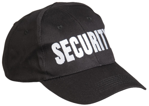 CASQUETTE DE BASEBALL NOIR 'SÉCURITÉ'