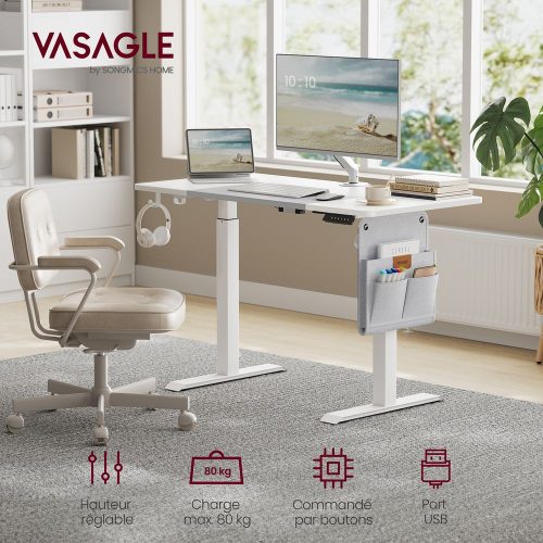 Bureau Assis-Debout Électrique 60 x 120 x (72-120) cm