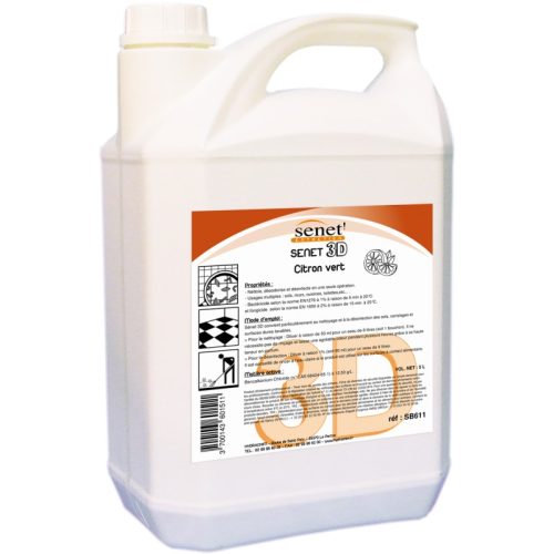 SENET 3D Détergent Surodorant Bactéricide - 611 - Bidon 5L