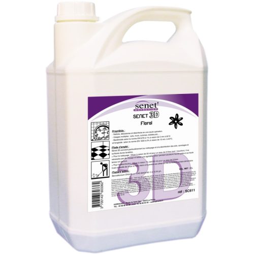SENET 3D Détergent Surodorant Bactéricide - 611 - Bidon 5L