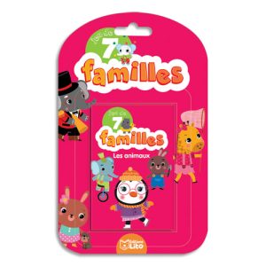 LITO DIFFUSION Jeu de cartes des 7 familles thème les animaux