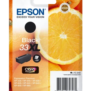 EPSON Cartouche Jet d'Encre Claria Premium Noir (XL) "Oranges" 33 - C13T33514012