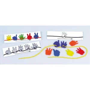 Lot de 16 fiches pédagogiques mains à lacer - Exercices progressifs