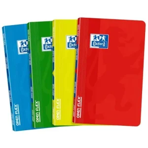 OXFORD Carnet OPEN FLEX piqûre 96 pages 11x17cm petits carreaux 5x5. Couverture polypro