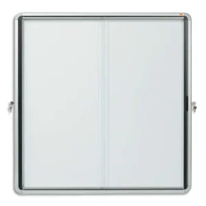 NOBO Vitrine d'affichage Premium Plus, magnétique, intérieur, surface d'affichage 18 x A4, 1902571