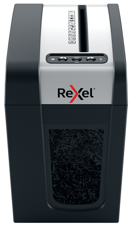 REXEL Destructeur Secure MC3-SL ''SLIM'' 3 feuilles+agrafes/trombone, coupe micro, P5, corb 10L 2020131EU