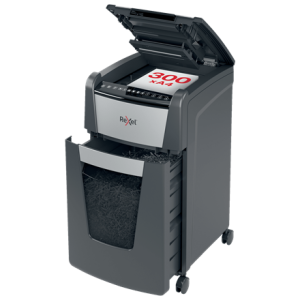 REXEL Destructeur de documents Optimum Auto+ 300X P-4,coupe croisée,4x26mm,300 feuilles,60 l,2020300XEU