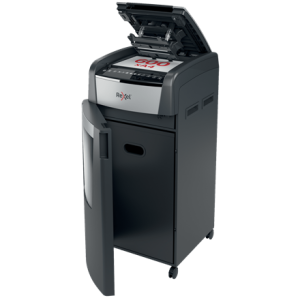 REXEL Destructeur de documents Optimum Auto+ 600M P-5,coupe micro,2x15mm,600 feuilles,110 l,2020600MEU