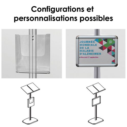 PUPITRE LUTRIN ALU - PORTE CATALOGUE PLEXI CONFÉRENCE
