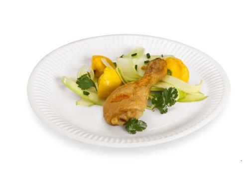Carton de 500 Pieces Assiettes, carton "pure" rond Ø 23 cm blanc extra fort