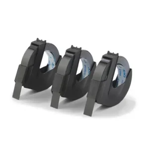 DYMO Lot de 3 rubans 9 x 3 mm Noir Glossy S0847730