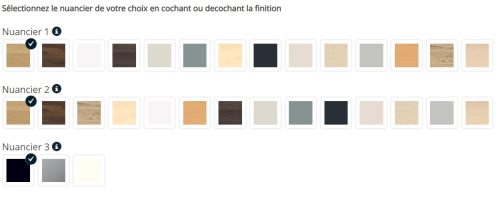 Armoire mélamine Armand 1 tablette H. 73,5 x L. 80 x P. 43,2 cm corps et top finition mélamine chêne clair avec 2 portes soft-closing mélamine chêne clair - poignées métal lisse noir