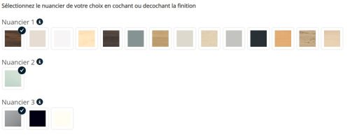 Armoire mélamine Armand 4 tablettes H. 202,1 x L. 80 x P. 43,2 cm corps et top finition mélamine noyer brun avec 4 portes verre émaillé blanc - poignées métal gris aluminium