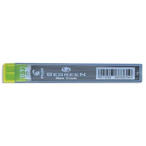 PILOT Etui de 12 mines qualité très résistante 0,7 mm Begreen B PPL-7-B-BG