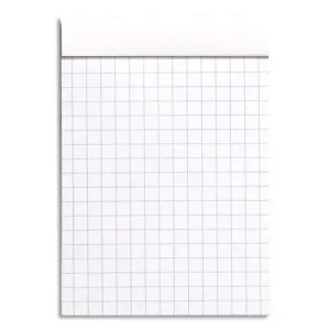 RHODIA Bloc de direction 160 pages n°11 7,4x10,5cm 5x5. Couverture Blanche