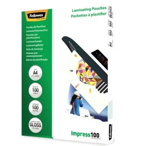 FELLOWES Pack de 100 pochettes A4 100 microns 5351111