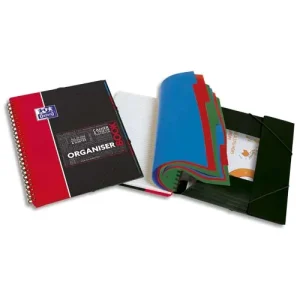 OXFORD Organiserbook 160 pages (couverture PP), Séyès (technologie réglure SCRIBZEE). Format A4+