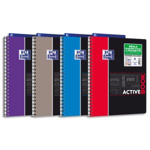 OXFORD Activebook 160 pages (couverture PP), Séyès (technologie réglure SCRIBZEE). Format A4+