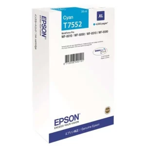 EPSON Cartouche Jet d'Encre Cyan XL (4 000 p) WF-8xxx - C13T755240