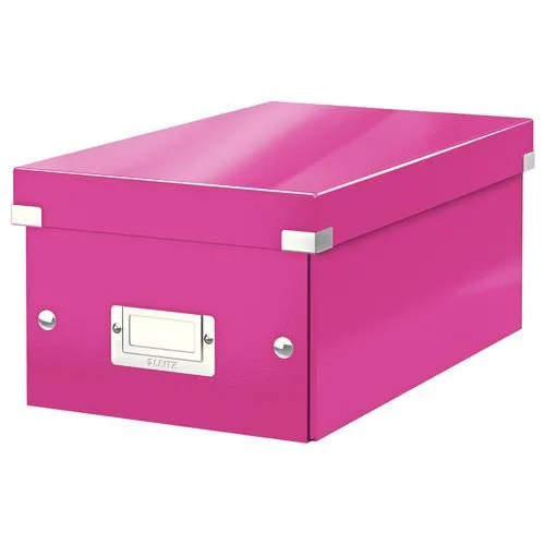 LEITZ Boîte de rangement pour DVD Click&Store coloris WOW Rose 60420023