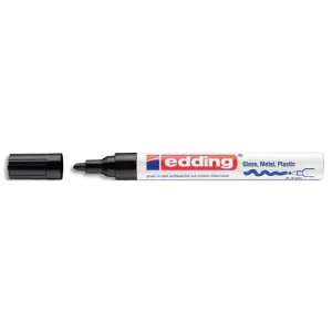 EDDING Marqueur peinture encre permanente laquée Noir pour toutes surfaces, pointe moyenne