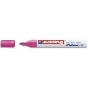 EDDING Marqueur peinture encre permanente laquée Rose pour toutes surfaces, pointe moyenne