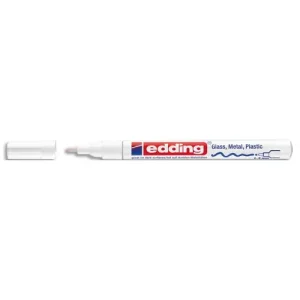 EDDING Marqueur peinture encre permanente laquée Blanc pour toutes surfaces pointe fine