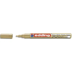 EDDING Marqueur peinture encre permanente laquée or pour toutes surfaces pointe fine