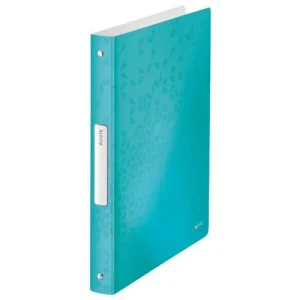 LEITZ Classeur 4 anneaux Ø25 WOW en polypropylène. Dos 3 cm. Coloris Menthe
