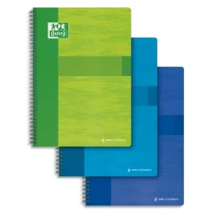 OXFORD Cahier COLORLIFE spiralé 100 pages grands carreaux Séyès 24x32cm. Couverture carte