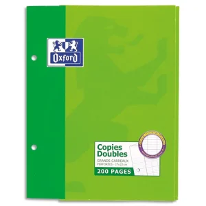 OXFORD Etui 200 copies doubles 90g perforées Blanches 17x22cm SEYES
