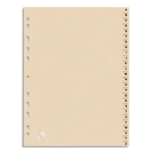 OXFORD Intercalaire alphabétique 26 positions en carte forte 240g. Coloris bulle