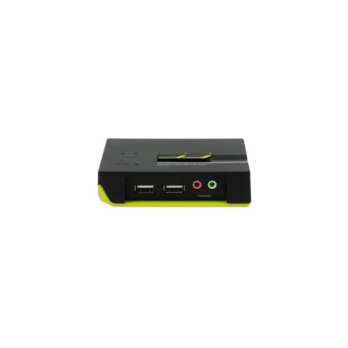 LevelOne KVM-Switch 2 PC VGA+USB+Audio Black E.