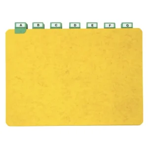 Jeu de 25 guides à onglet métallique 21x29,7cm pour boîte à fiches format A4 paysage/horizontal