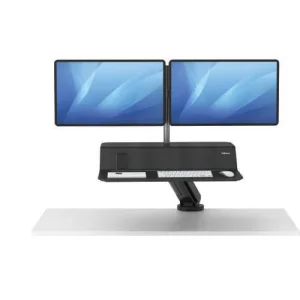 FELLOWES Station de travail assis-debout Lotus RT écran double Noir 8081601