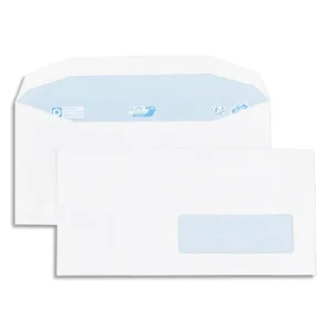 GPV Boîte de 1000 enveloppes 115x225mm Blanches fenêtre 35x100 80g