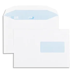 GPV Boîte de 500 enveloppes 162x229mm Blanches fenêtre 45x100 80g-2562