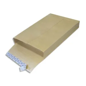 GPV Boîte de 250 pochettes kraft armé brun avec 3 soufflets format 24-260x330mm