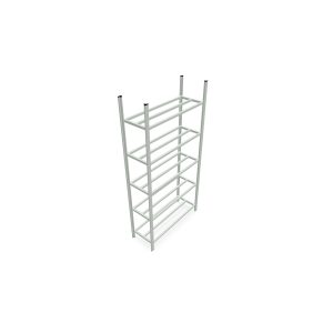 Rayonnage tubulaire Elément départ acier galvanisé H. 200 x L. 100 x P. 35 cm 5 tablettes