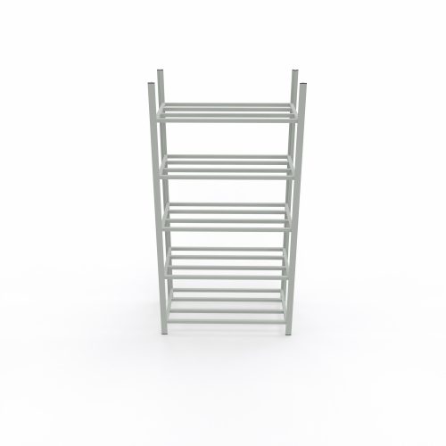 Rayonnage tubulaire Elément départ acier galvanisé H. 200 x L. 100 x P. 50 cm 5 tablettes