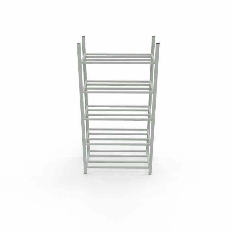 Rayonnage tubulaire Elément départ acier galvanisé H. 200 x L. 100 x P. 50 cm 5 tablettes