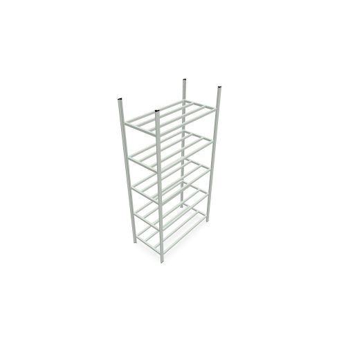 Rayonnage tubulaire Elément départ acier galvanisé H. 200 x L. 100 x P. 50 cm 5 tablettes