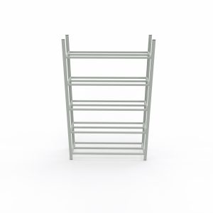 Rayonnage tubulaire Elément départ acier galvanisé H. 200 x L. 125 x P. 35 cm 5 tablettes