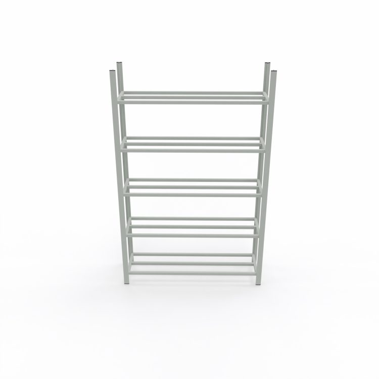 Rayonnage tubulaire Elément départ acier galvanisé H. 200 x L. 125 x P. 35 cm 5 tablettes