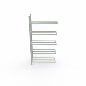 Rayonnage tubulaire Elément suivant acier galvanisé H. 200 x L. 100 x P. 35 cm 5 tablettes