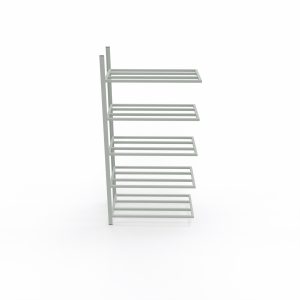 Rayonnage tubulaire Elément suivant acier galvanisé H. 200 x L. 100 x P. 50 cm 5 tablettes