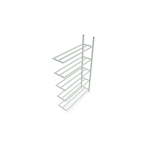 Rayonnage tubulaire Elément suivant acier galvanisé H. 200 x L. 125 x P. 35 cm 5 tablettes