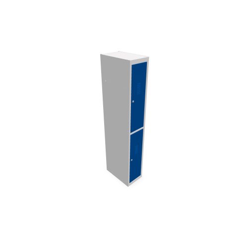 Vestiaire démontable 2 cases bleu élément départ gris
