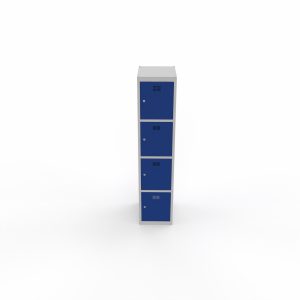 Vestiaire démontable 4 cases bleu élément départ gris