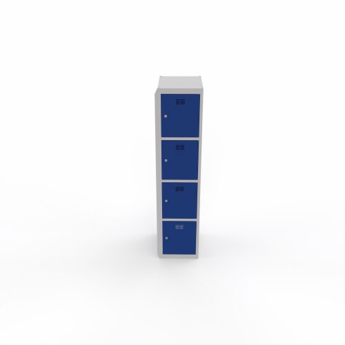 Vestiaire démontable 4 cases bleu élément suivant gris